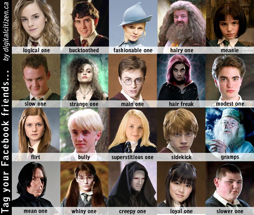 Harry Potter Character Tagging Facebook
