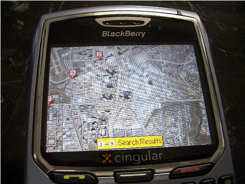 Google Map Blackberry